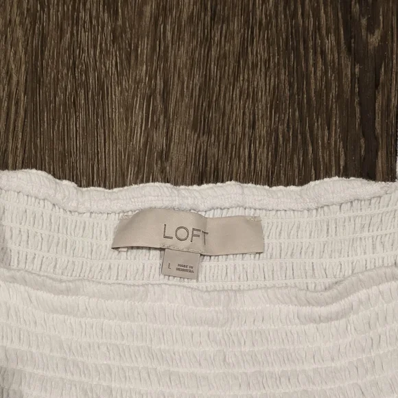 Loft Short Sleeve Shirt White Large - Picture 2 of 4